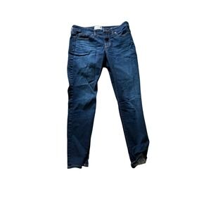 Universal Thread Womens Mid-Rise Skinny Jeans Dark Wash Blue Size 6/28S Short